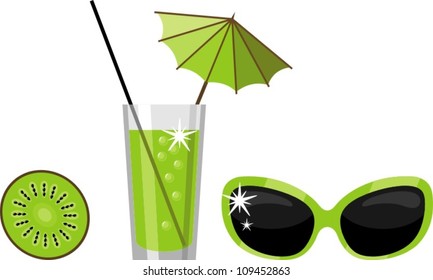Cocktail glasses. Summer