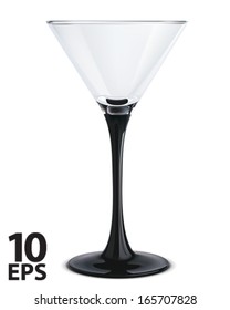 Cocktail glass.Vector illustration