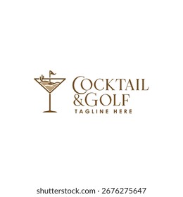 COCKTAIL- UND GOLFLOGO-VORLAGE