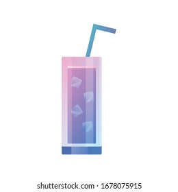 Cocktail gradient style icon design, Alcohol drink bar beverage liquid menu surprise restaurant and celebration theme Vector illustration