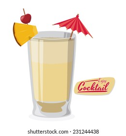 cocktail graphic design , vector illustration