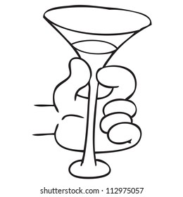 Cocktail in hand