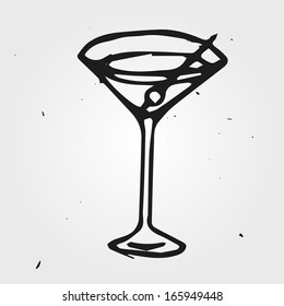 Cocktail hand drawn, abstract