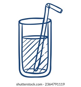 Cóctel. Ilustración vectorial dibujada por mano