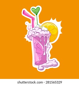 Cocktail hand drawn, vector illustration