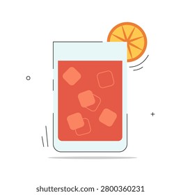 Cóctel con cubitos hielo