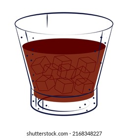 Cocktail mit Eis-Symbol einzeln