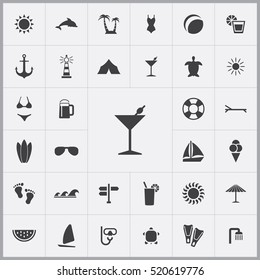 cocktail icon. beach icons universal set for web and mobile