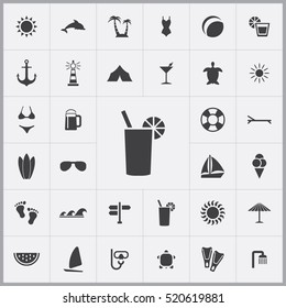 cocktail icon. beach icons universal set for web and mobile