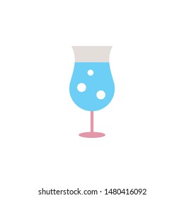 Cocktail icon Cafe collection in flat style illustration.