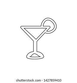 Cocktail icon. Cold drink sign