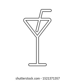 Cocktail icon. Cold drink symbol. 