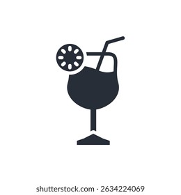 cocktail icon collection .design style with background