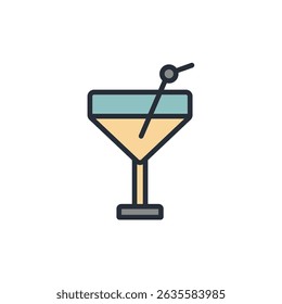 cocktail icon collection .design style with background