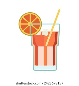 cocktail icon of color style  design vector template