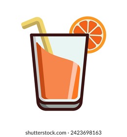 cocktail icon of color style  design vector template