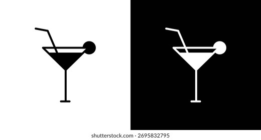 Cocktail-Icon Concept Design Element. Piktogramm-Symbole.