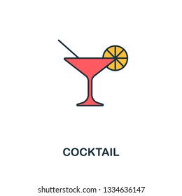 Cocktail icon. Creative 2 colors design fromCocktail icon from party icon collection. Perfect for web design, apps, software, printing