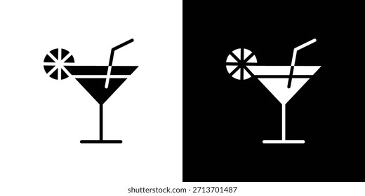 Cocktail icon design vector collection. flat icons.