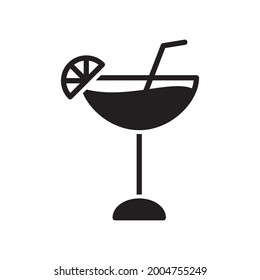 Cocktail Icon Design Vector Template Sign And Symbol Graphic Illustration for website design, logo, app. Vector file. EPS 10.