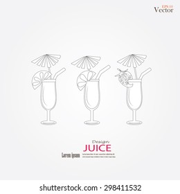 The cocktail icon. Drink and party.alcohol symbol.fruit juice. Vector illustration.  

