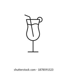 icono de cóctel del icono de barra para concepto móvil y aplicaciones web. Icono de cóctel de línea delgada se puede usar para web y móvil. Icono premium sobre fondo blanco