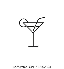 cocktail icon element of bar icon for mobile concept and web apps. Thin line cocktail icon can be used for web and mobile. Premium icon on white background