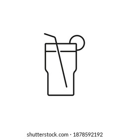 cocktail icon element of bar icon for mobile concept and web apps. Thin line cocktail icon can be used for web and mobile. Premium icon on white background