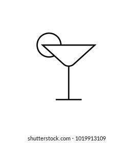 cocktail icon. Element for mobile concept and web apps. Thin line  icon for website design and development, app development. Premium icon on white background on white background