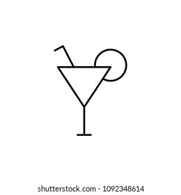 cocktail icon. Element of simple travel icon for mobile concept and web apps. Thin line cocktail icon can be used for web and mobile on white background