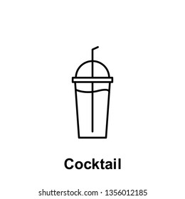 Cocktail icon. Element of summer holiday icon. Thin line icon for website design and development, app development. Premium icon