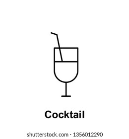 Cocktail icon. Element of summer holiday icon. Thin line icon for website design and development, app development. Premium icon