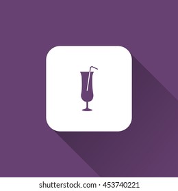 cocktail icon. flat design