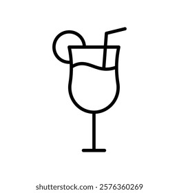 Cocktail icon Flat fill set collection