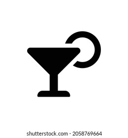 cocktail Icon. Flat style design isolated on white background. Vector illustration