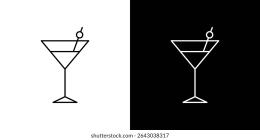 Ícone de coquetel Vetor de logotipo de estilo plano. perfeito para designs de interface de usuário