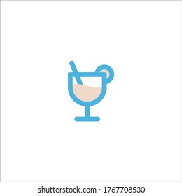 cocktail icon flat vector logo design trendy illustration signage symbol graphic simple