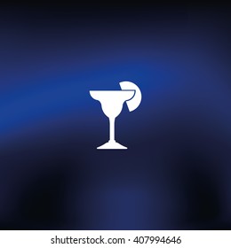 Cocktail icon. Glass illustration.