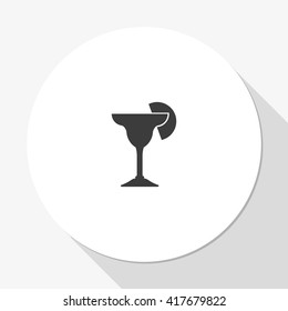 Cocktail icon. Glass illustration.