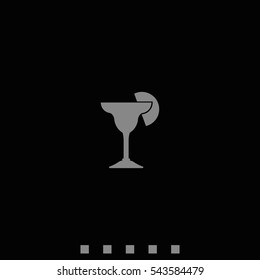 Cocktail icon. Glass illustration.