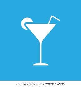 cocktail icon, glass, vector illustration