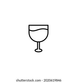 icono de cóctel, vector de icono de vidrio