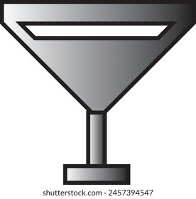 Cocktail icon gradient and stroke color eps format
