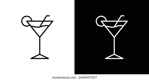 Cocktail icon Graphic vector set for ui design