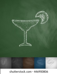 cocktail icon. Hand drawn vector illustration
