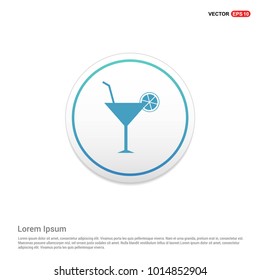 Cocktail Icon Hexa White Background icon template