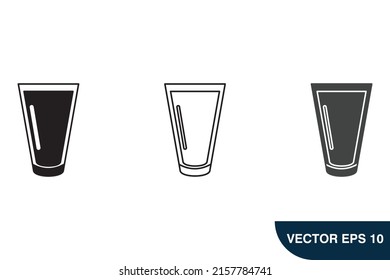 Cocktail icon icons  symbol vector elements for infographic web