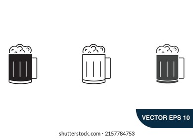 Cocktail icon icons  symbol vector elements for infographic web