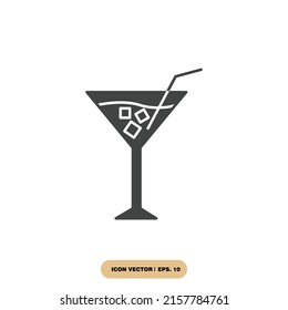 Cocktail icon icons  symbol vector elements for infographic web
