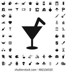 Cocktail icon illustration isolated vector sign symbol